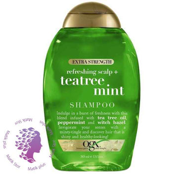 شامپو نعناع و درخت چای او جی ایکس OGX ا OGX Refreshing Scalp Tea Tree Mint Shampoo 385ml