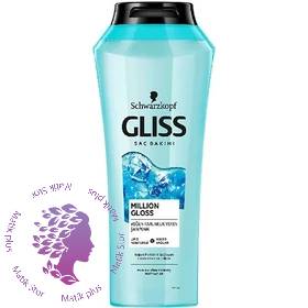 شامپو ترمیم کننده و درخشان کننده مدل Million Gloss مناسب موهای مات و کدر ا Gliss Million Gloss Hair Shampoo 400ml