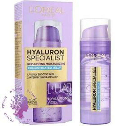 ژل آبرسان و مرطوب کننده هیالورونیک اسید لورال (اورآل) LOREAL مدل هیالورون اسپیشیالیست HYALURON SPECIALIST حجم 50 میل ا L'Oreal Paris Hyaluron Specialist Concentrated Gel 50ml