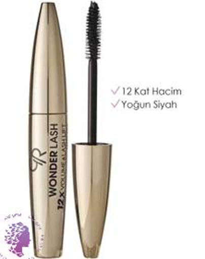 ریمل واندرلش گلدن رز مدل X12 ا Flormar Wonder Lash Mascara 12x Volume