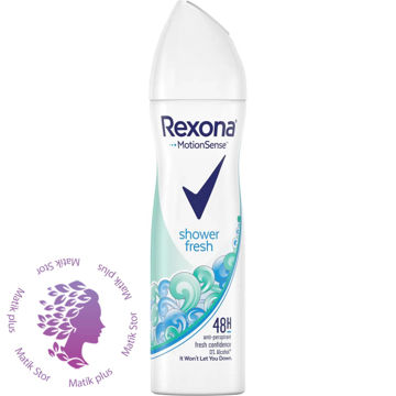 اسپری زنانه رکسونا شاور فرش 48 ساعته حجم 200 میل ا Rexona shower fresh 48h for women Spray 200ml