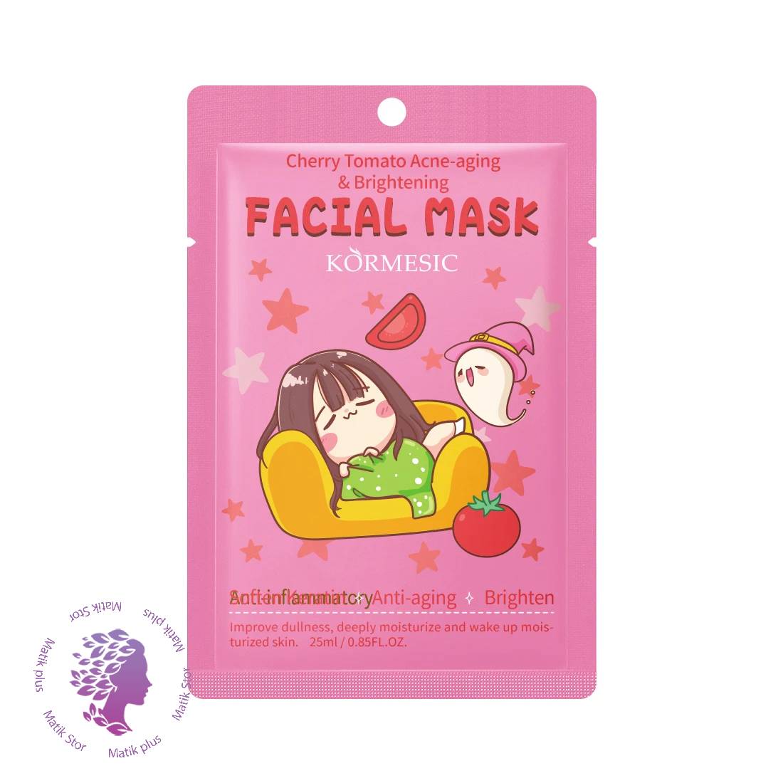 ماسک ورقه ای گوجه گیلاسی کورمسیک KORMESIC Cherrry Tomato Facial Mask