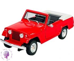 ماکت ماشین جیپ کماندو روداستار 1967 قرمز ویلی(Jeepster Commando Roadster welly)