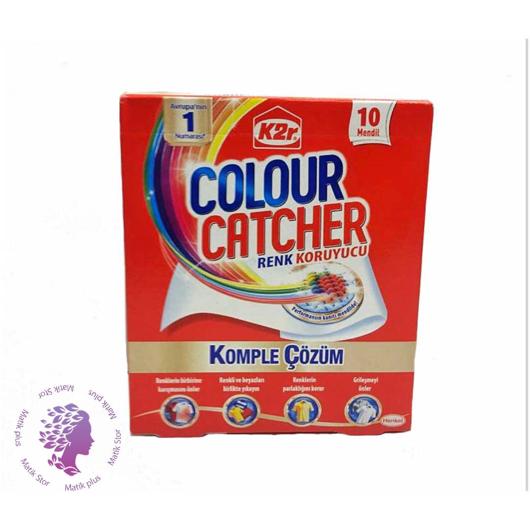 دستمال جذب رنگ لباس مدل COLOUR CATCHER بسته 10 عددی