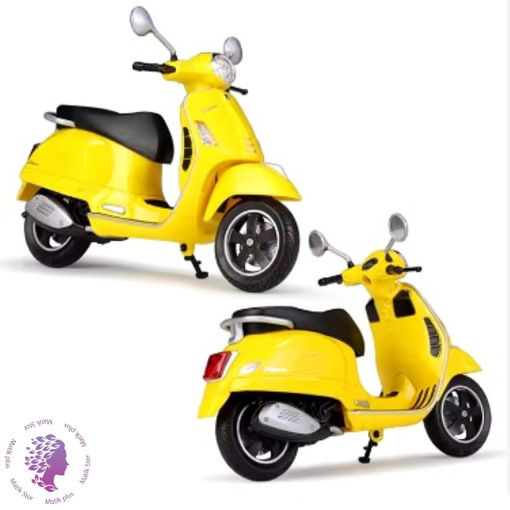 ماکت فلزی موتور وسپا سوپر GTS ویلی بزرگ 1/12 تک جعبه Welly 1:12 VESPA SUPER GTS 2020 Motorcycle Model Diecast Metal