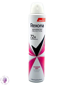 اسپری ضد تعریق زنانه 72 ساعته مدل Powder Dry | حجم 200 میل روس