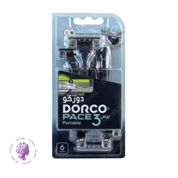 خودتراش مدل Pace 3 Disposable تحت لیسانس بسته 6 عددی	
