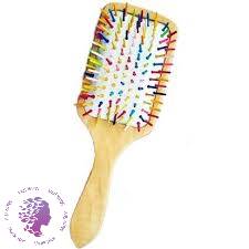 برس چوبی رنگی سایز بزرگ دندانه پلاستیکی