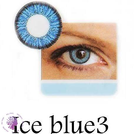 لنز آبی یخی ice blue 3