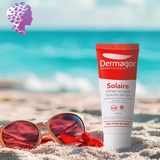 کرم ضدآفتاب رنگی، با SPF50، مدل 3 در 1، محافظ UVA، فاقد چربی، مناسب پوست‌های مختلط، حجم 40 میلی‌لیتر