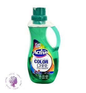 مایع لباسشویی رنگین شوی اکتیو مدل پلی واش - 1500 گرم