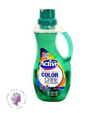 مایع لباسشویی رنگین شوی اکتیو مدل پلی واش - 1500 گرم
