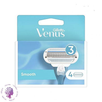 تیغ یدک 3 لبه ونوس ژیلت مدل SMOOTH بسته 4 عددی