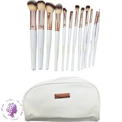 ست براش کیف دار بی اچ کازمتیکس BH Cosmetics مدل هلوگرامی سفید10 تایی